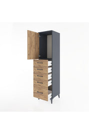 Hyperion Dolap Tek Raflı 5 Çekmeceli Tek Kapaklı 44x44x182 - S55M012V6B