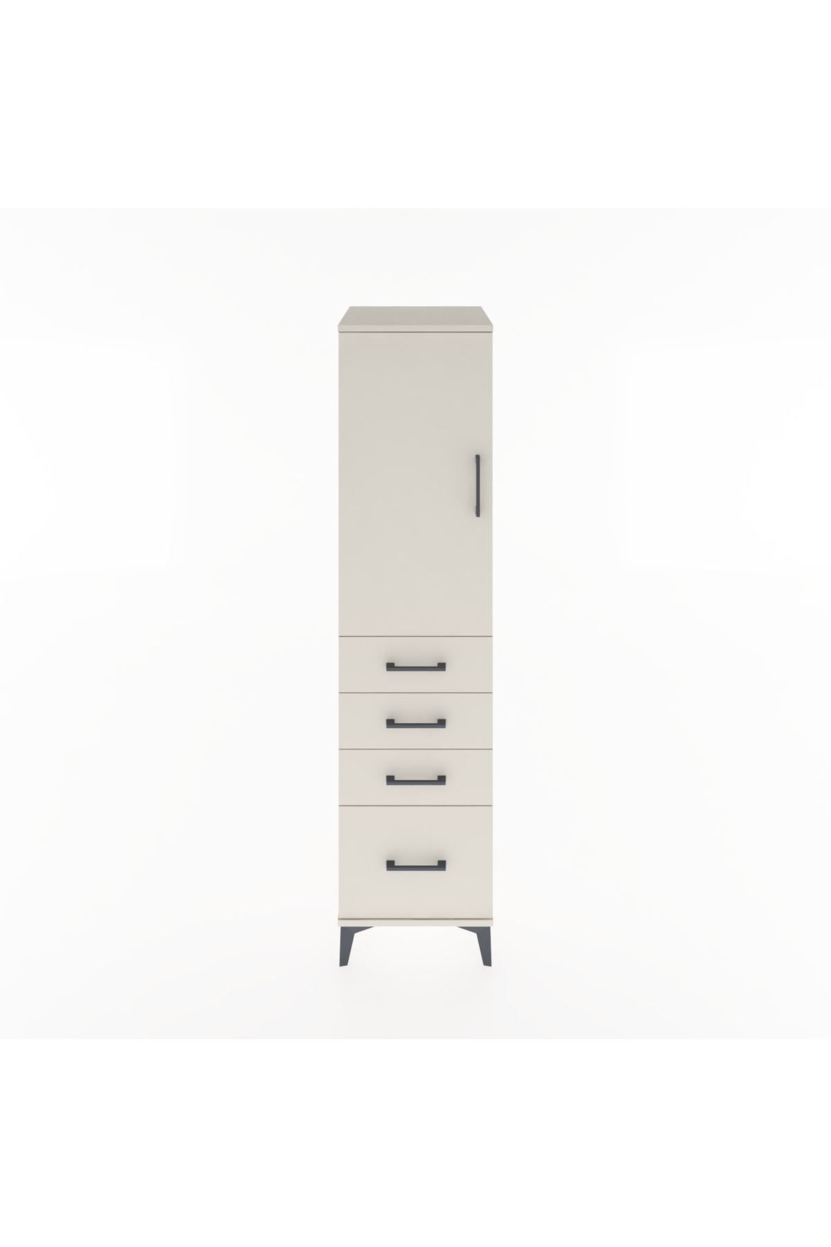 Hyperion Dolap 2 Raflı 4 Çekmeceli Tek Kapaklı 44x44x182 - S55M013V1B
