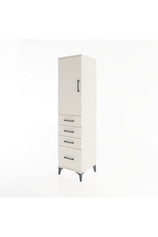 Hyperion Dolap 2 Raflı 4 Çekmeceli Tek Kapaklı 44x44x182 - S55M013V1B