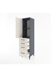 Hyperion Dolap 2 Raflı 4 Çekmeceli Tek Kapaklı 44x44x182 - S55M013V4B