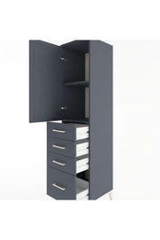 Hyperion Dolap 2 Raflı 4 Çekmeceli Tek Kapaklı 44x44x182 - S55M013V5B