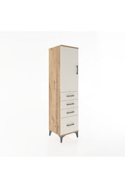 Hyperion Dolap 2 Raflı 4 Çekmeceli Tek Kapaklı 44x44x182 - S55M013V7B