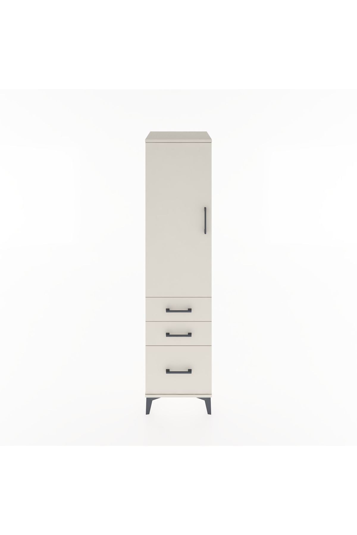 Hyperion Dolap 2 Raflı 3 Çekmeceli Tek Kapaklı 44x44x182 - S55M014V1B