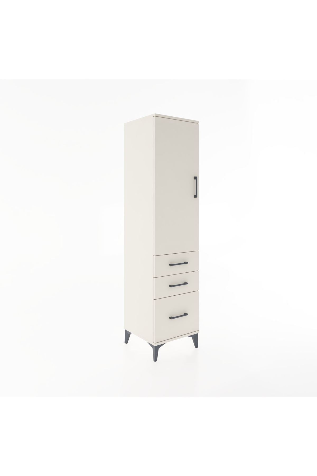 Hyperion Dolap 2 Raflı 3 Çekmeceli Tek Kapaklı 44x44x182 - S55M014V1B