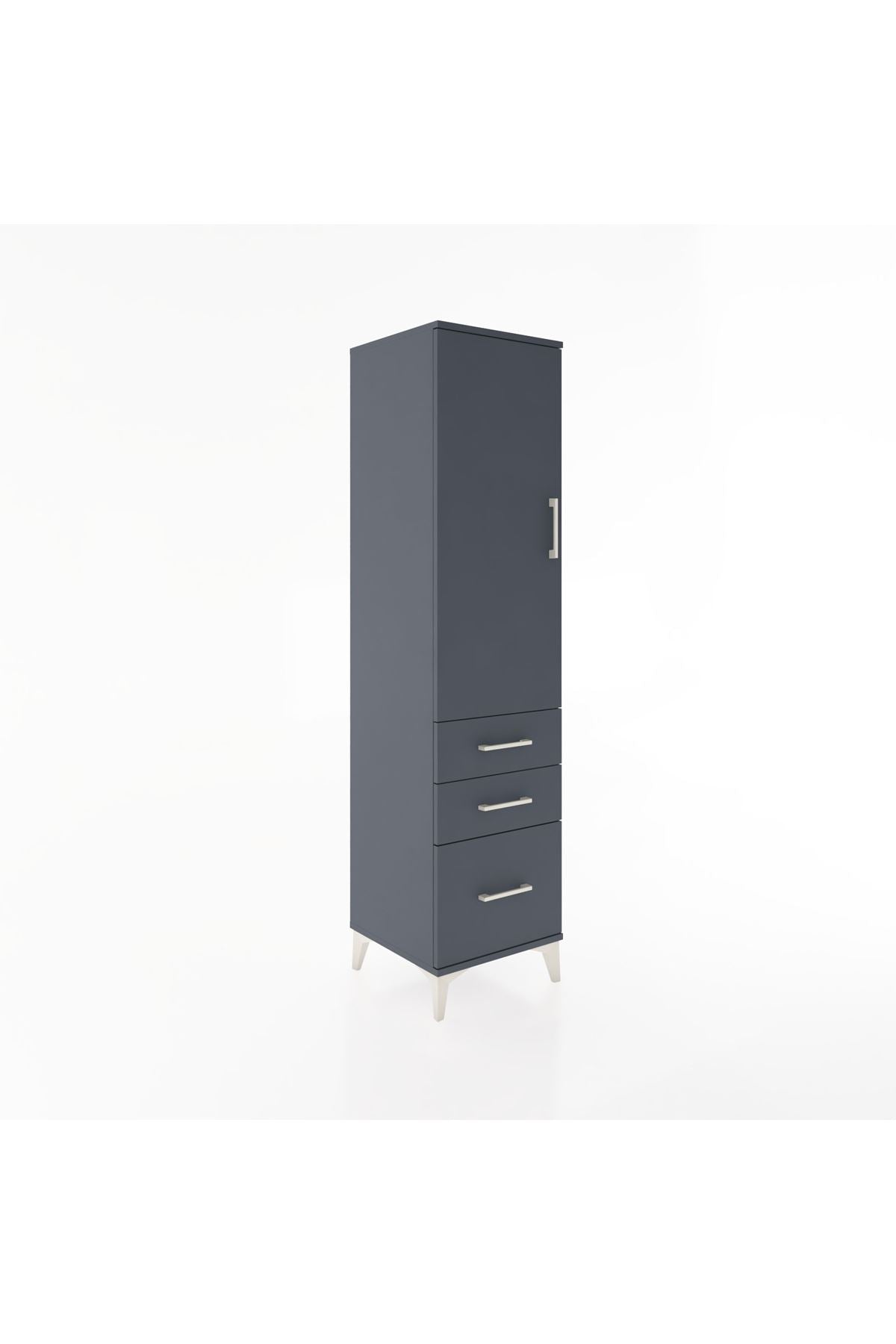 Hyperion Dolap 2 Raflı 3 Çekmeceli Tek Kapaklı 44x44x182 - S55M014V5B