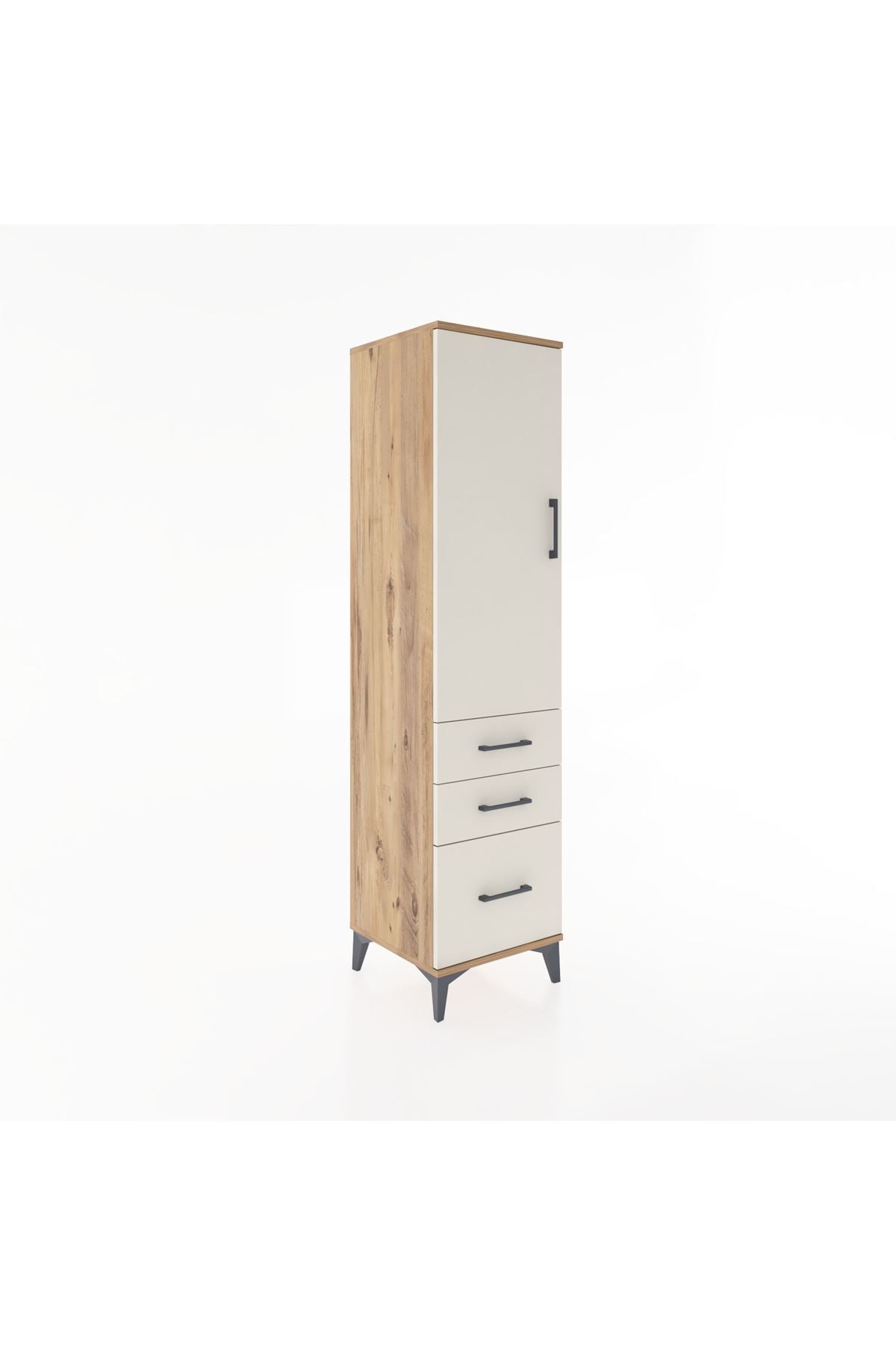Hyperion Dolap 2 Raflı 3 Çekmeceli Tek Kapaklı 44x44x182 - S55M014V7B