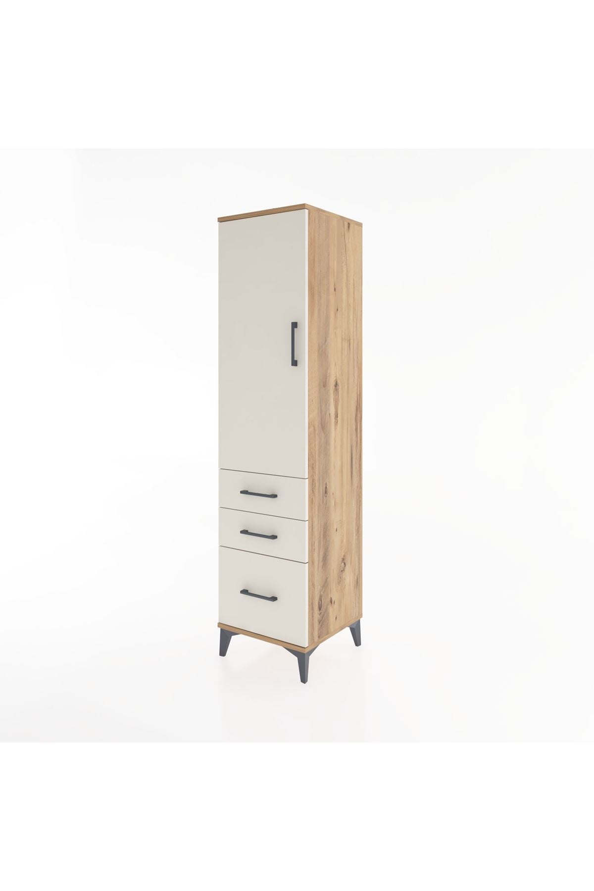 Hyperion Dolap 2 Raflı 3 Çekmeceli Tek Kapaklı 44x44x182 - S55M014V7B