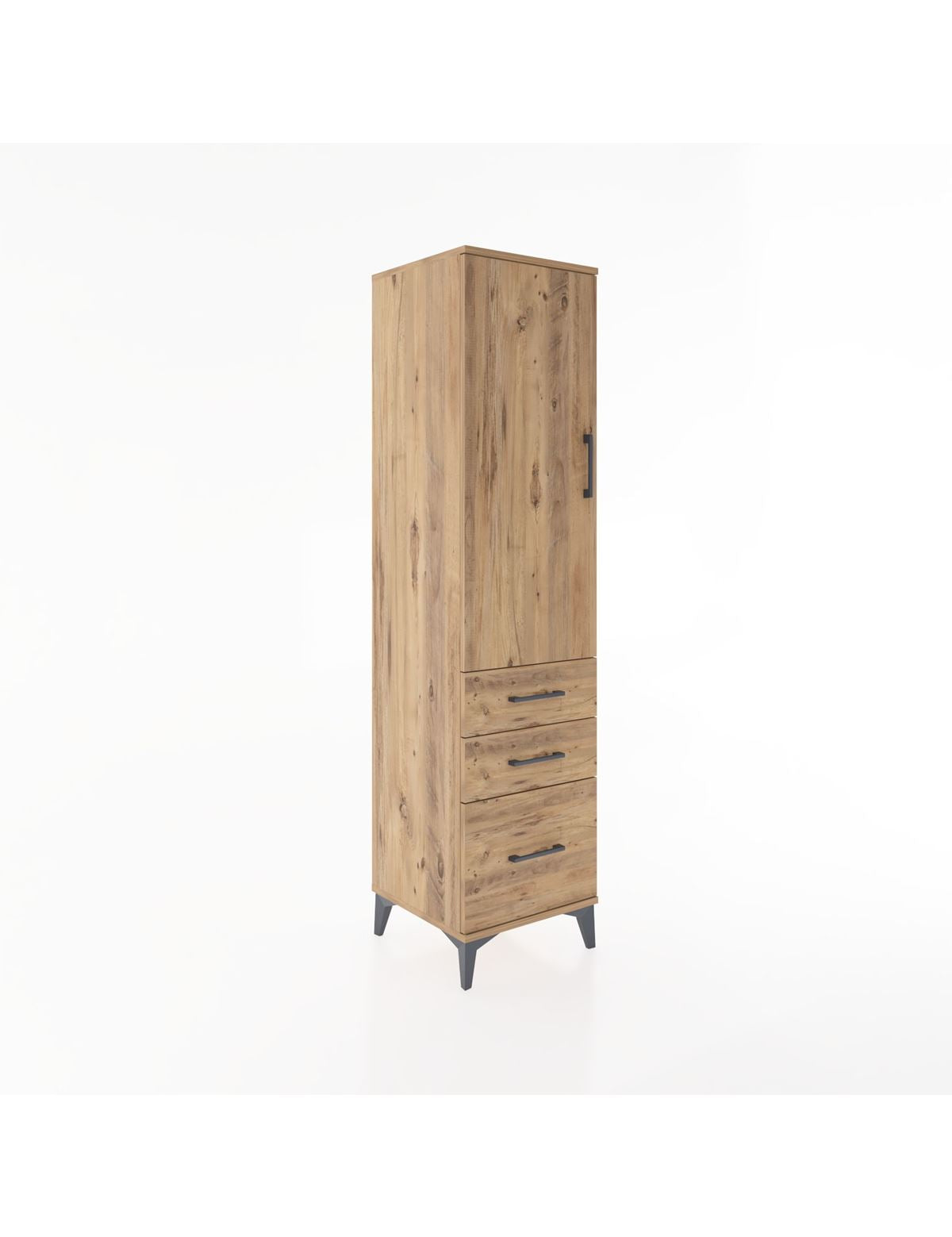 Hyperion Dolap 2 Raflı 3 Çekmeceli Tek Kapaklı 44x44x182 - S55M014V9B