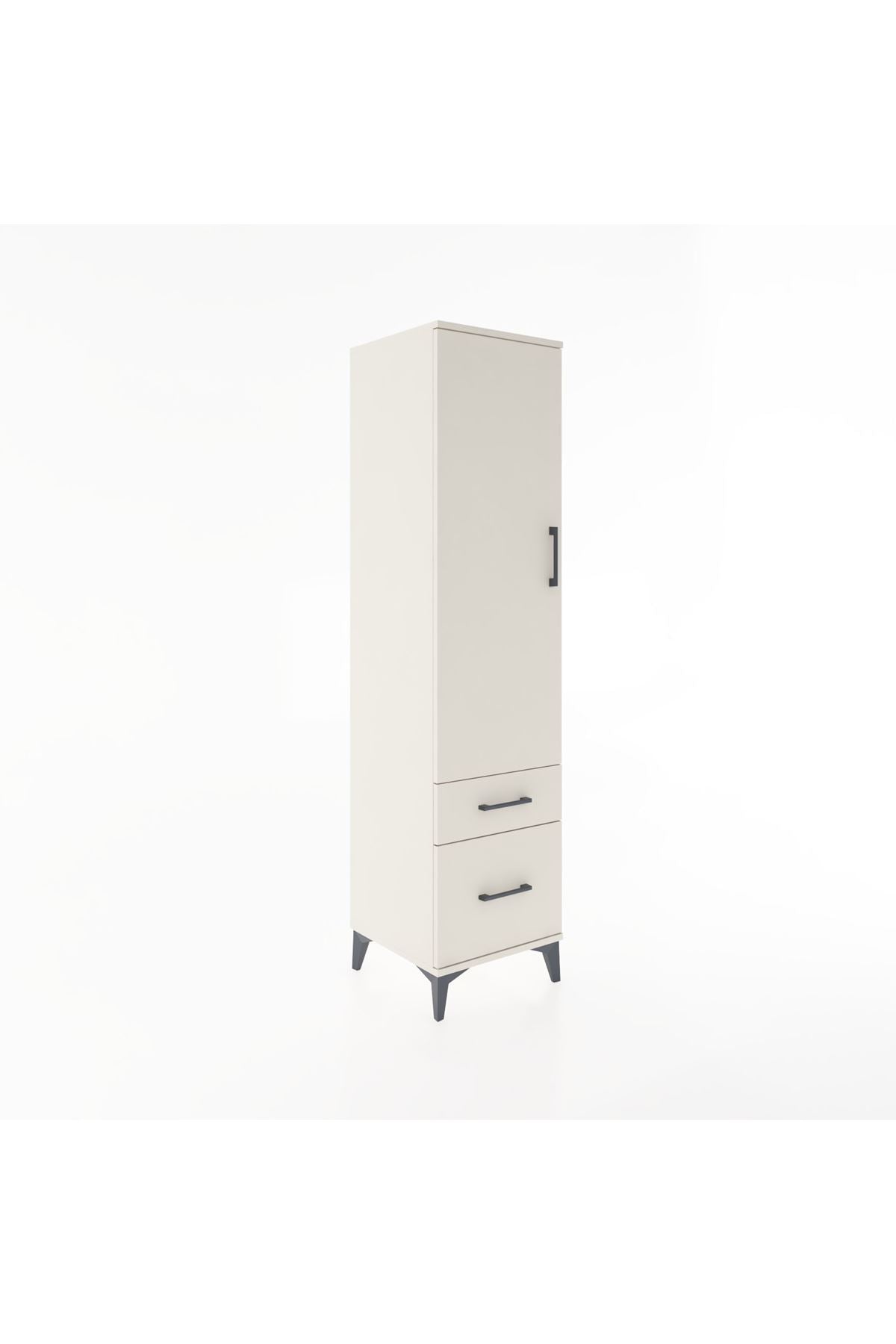 Hyperion Dolap 4 Raflı 2 Çekmeceli Tek Kapaklı 44x44x182 - S55M015V1B