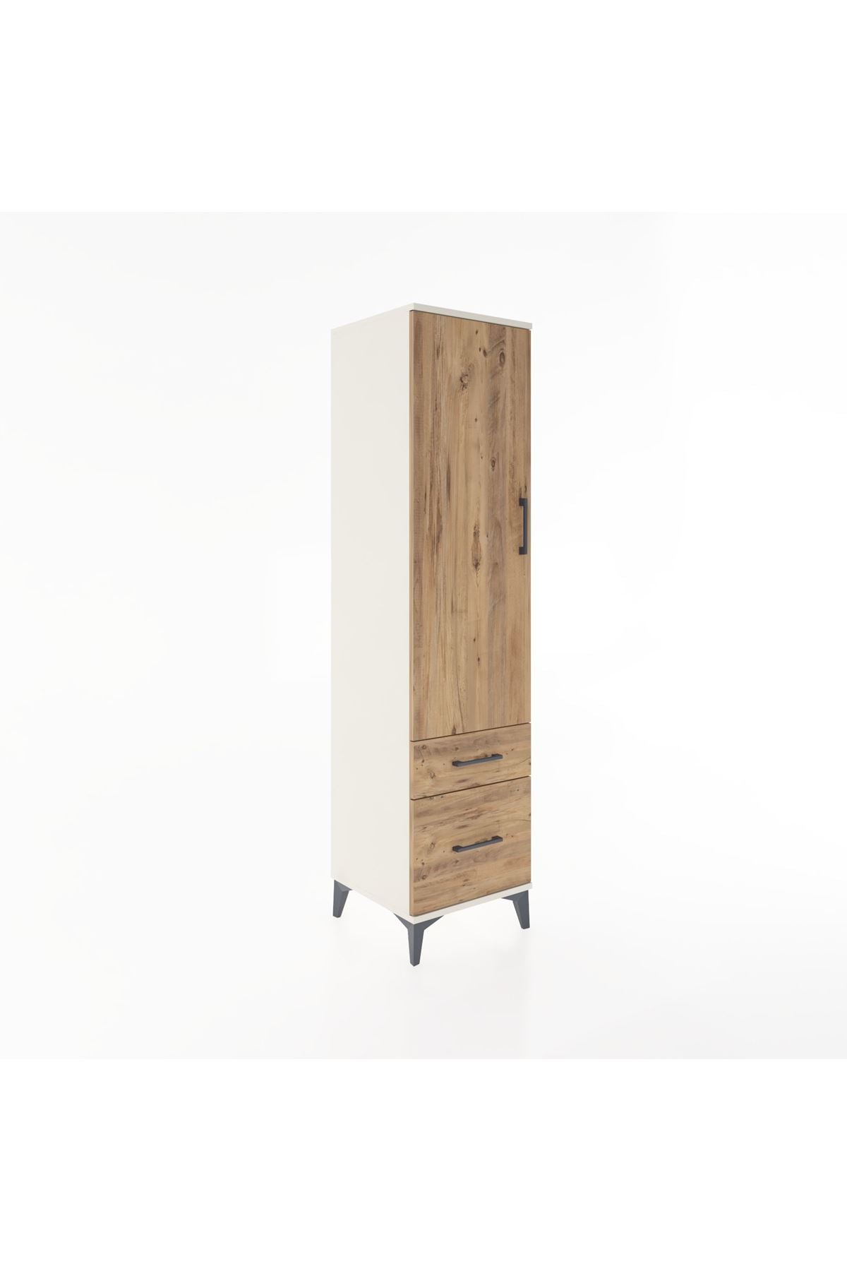 Hyperion Dolap 4 Raflı 2 Çekmeceli Tek Kapaklı 44x44x182 - S55M015V3B
