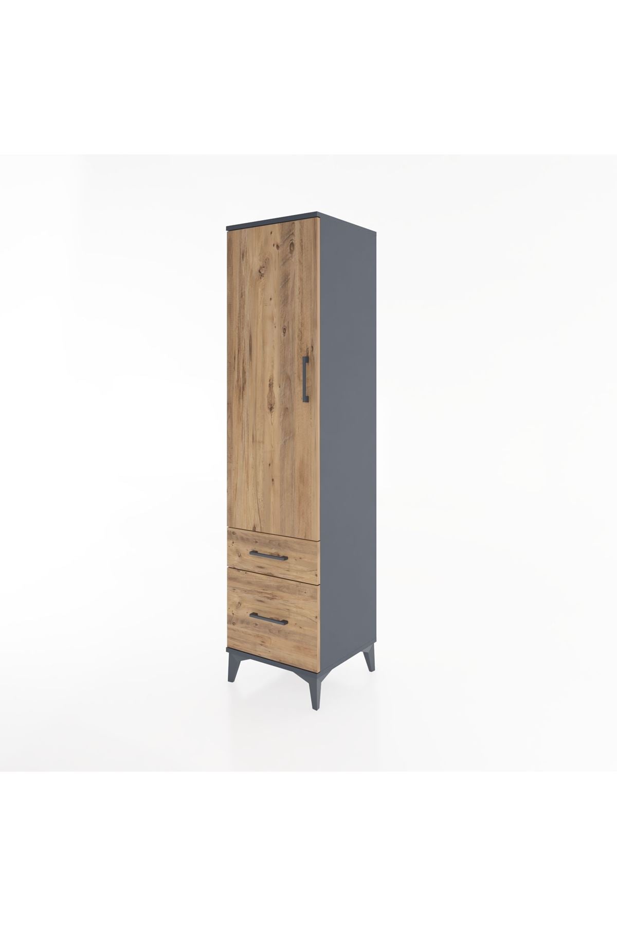 Hyperion Dolap 4 Raflı 2 Çekmeceli Tek Kapaklı 44x44x182 - S55M015V6B