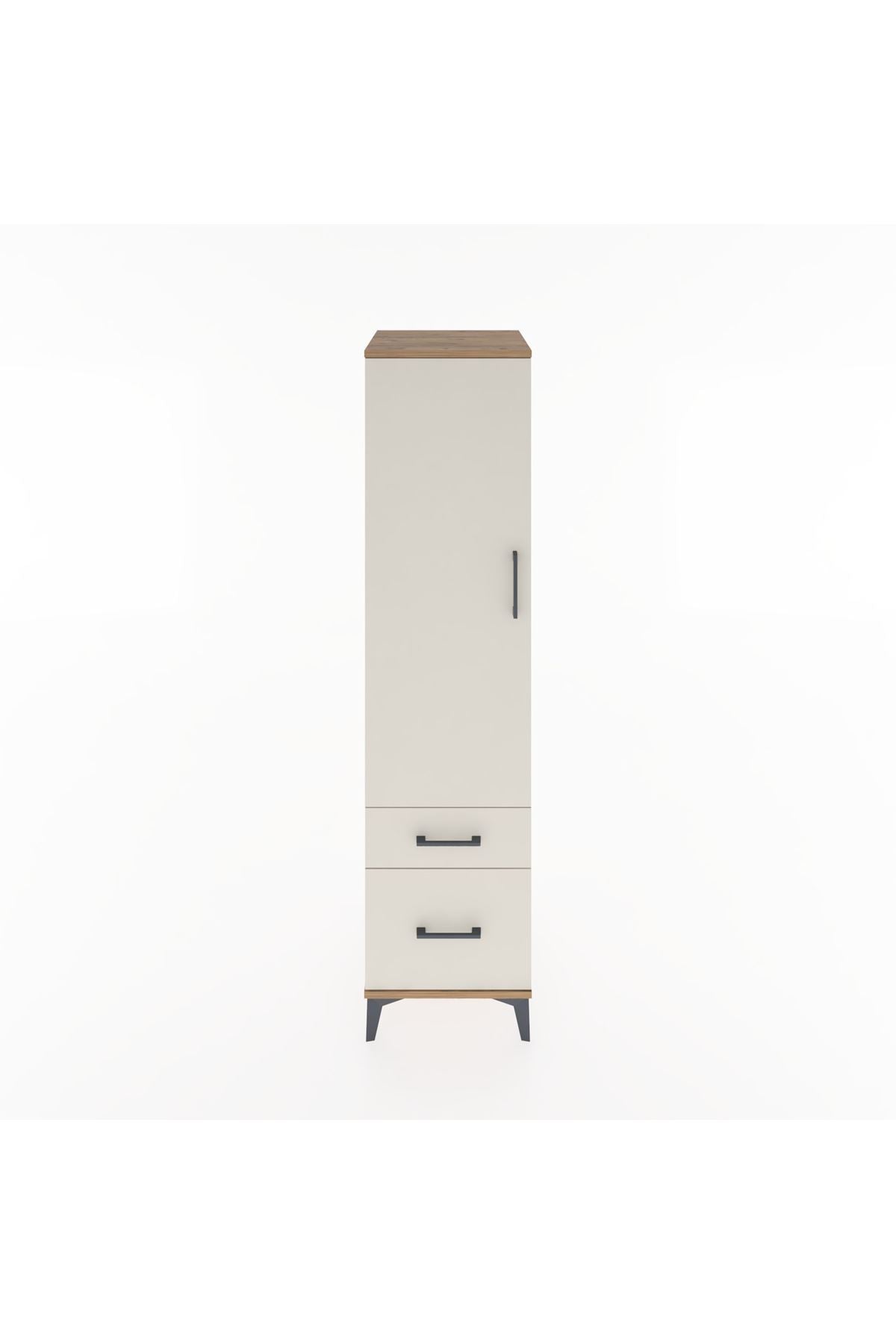 Hyperion Dolap 4 Raflı 2 Çekmeceli Tek Kapaklı 44x44x182 - S55M015V7B