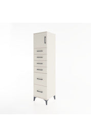 Hyperion Dolap Tek Raflı 6 Çekmeceli Tek Kapaklı 44x44x182 - S55M017V1B