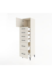 Hyperion Dolap Tek Raflı 6 Çekmeceli Tek Kapaklı 44x44x182 - S55M017V1B