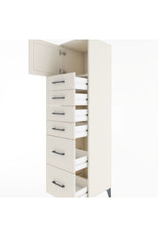 Hyperion Dolap Tek Raflı 6 Çekmeceli Tek Kapaklı 44x44x182 - S55M017V1B
