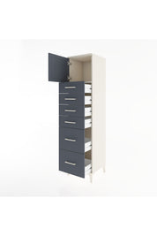 Hyperion Dolap Tek Raflı 6 Çekmeceli Tek Kapaklı 44x44x182 - S55M017V2B