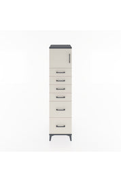 Hyperion Dolap Tek Raflı 6 Çekmeceli Tek Kapaklı 44x44x182 - S55M017V4B