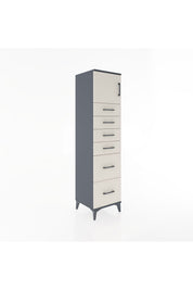 Hyperion Dolap Tek Raflı 6 Çekmeceli Tek Kapaklı 44x44x182 - S55M017V4B