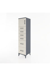 Hyperion Dolap Tek Raflı 6 Çekmeceli Tek Kapaklı 44x44x182 - S55M017V4B