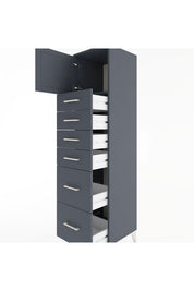 Hyperion Dolap Tek Raflı 6 Çekmeceli Tek Kapaklı 44x44x182 - S55M017V5B
