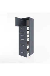 Hyperion Dolap Tek Raflı 6 Çekmeceli Tek Kapaklı 44x44x182 - S55M017V5B