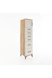 Hyperion Dolap Tek Raflı 6 Çekmeceli Tek Kapaklı 44x44x182 - S55M017V7B