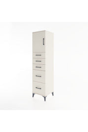 Hyperion Dolap Tek Raflı 5 Çekmeceli Tek Kapaklı 44x44x182 - S55M018V1B