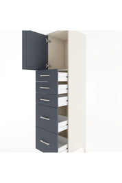 Hyperion Dolap Tek Raflı 5 Çekmeceli Tek Kapaklı 44x44x182 - S55M018V2B