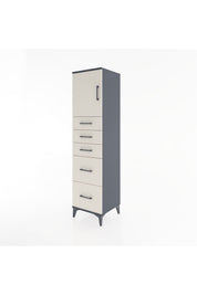 Hyperion Dolap Tek Raflı 5 Çekmeceli Tek Kapaklı 44x44x182 - S55M018V4B