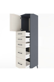 Hyperion Dolap Tek Raflı 5 Çekmeceli Tek Kapaklı 44x44x182 - S55M018V4B