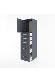 Hyperion Dolap Tek Raflı 5 Çekmeceli Tek Kapaklı 44x44x182 - S55M018V5B