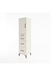 Hyperion Dolap Tek Raflı 4 Çekmeceli Tek Kapaklı 44x44x182 - S55M019V1B