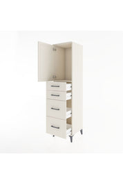 Hyperion Dolap Tek Raflı 4 Çekmeceli Tek Kapaklı 44x44x182 - S55M019V1B