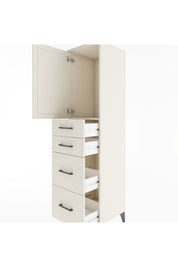 Hyperion Dolap Tek Raflı 4 Çekmeceli Tek Kapaklı 44x44x182 - S55M019V1B