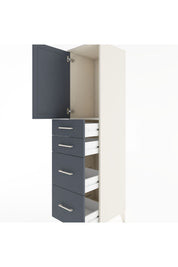 Hyperion Dolap Tek Raflı 4 Çekmeceli Tek Kapaklı 44x44x182 - S55M019V2B