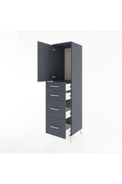 Hyperion Dolap Tek Raflı 4 Çekmeceli Tek Kapaklı 44x44x182 - S55M019V5B