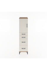 Hyperion Dolap Tek Raflı 4 Çekmeceli Tek Kapaklı 44x44x182