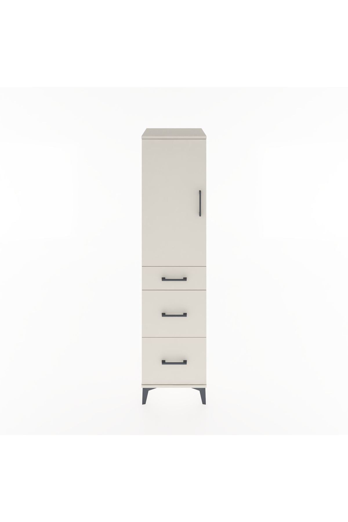 Hyperion Dolap 2 Raflı 3 Çekmeceli Tek Kapaklı 44x44x182 - S55M020V1B