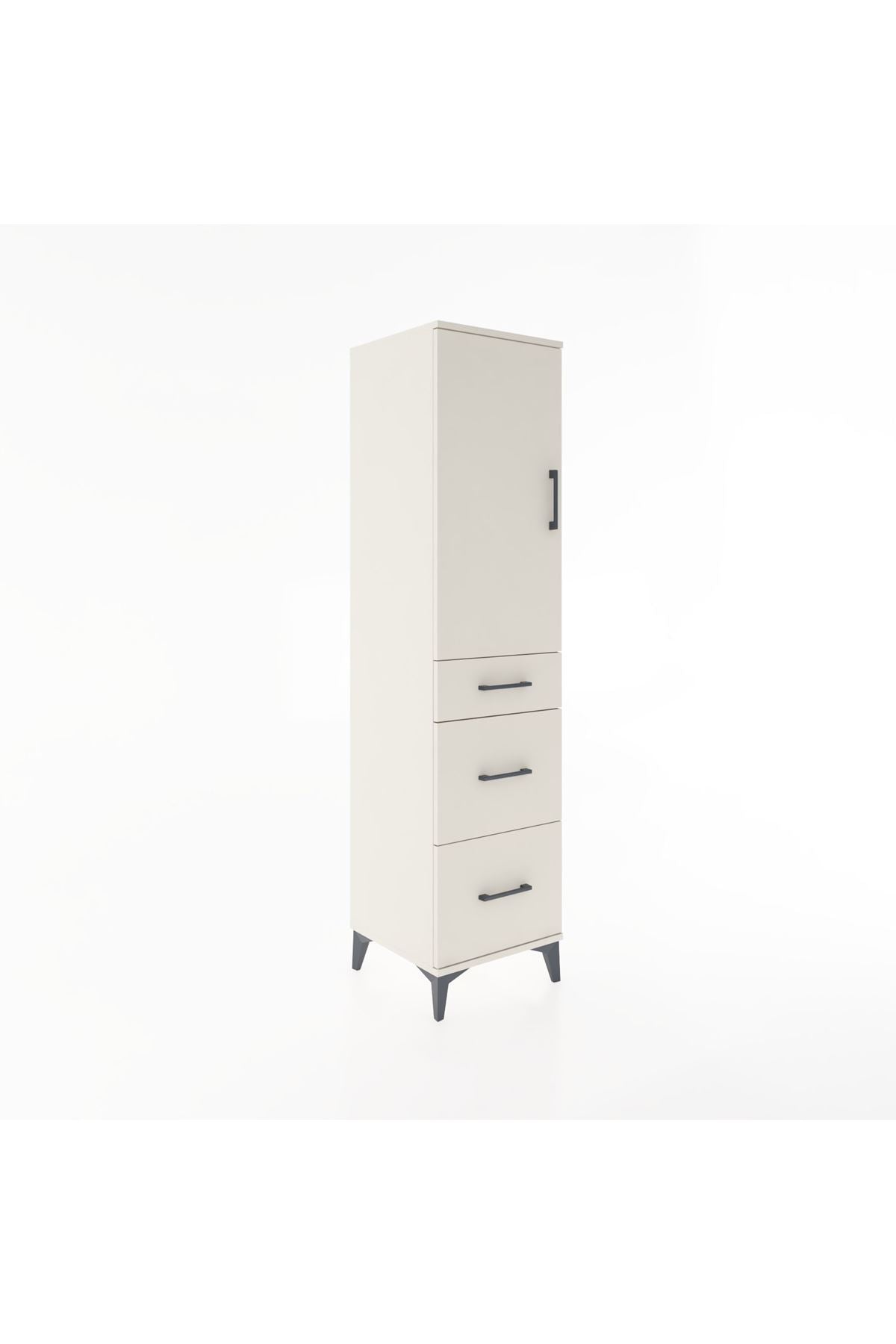 Hyperion Dolap 2 Raflı 3 Çekmeceli Tek Kapaklı 44x44x182 - S55M020V1B
