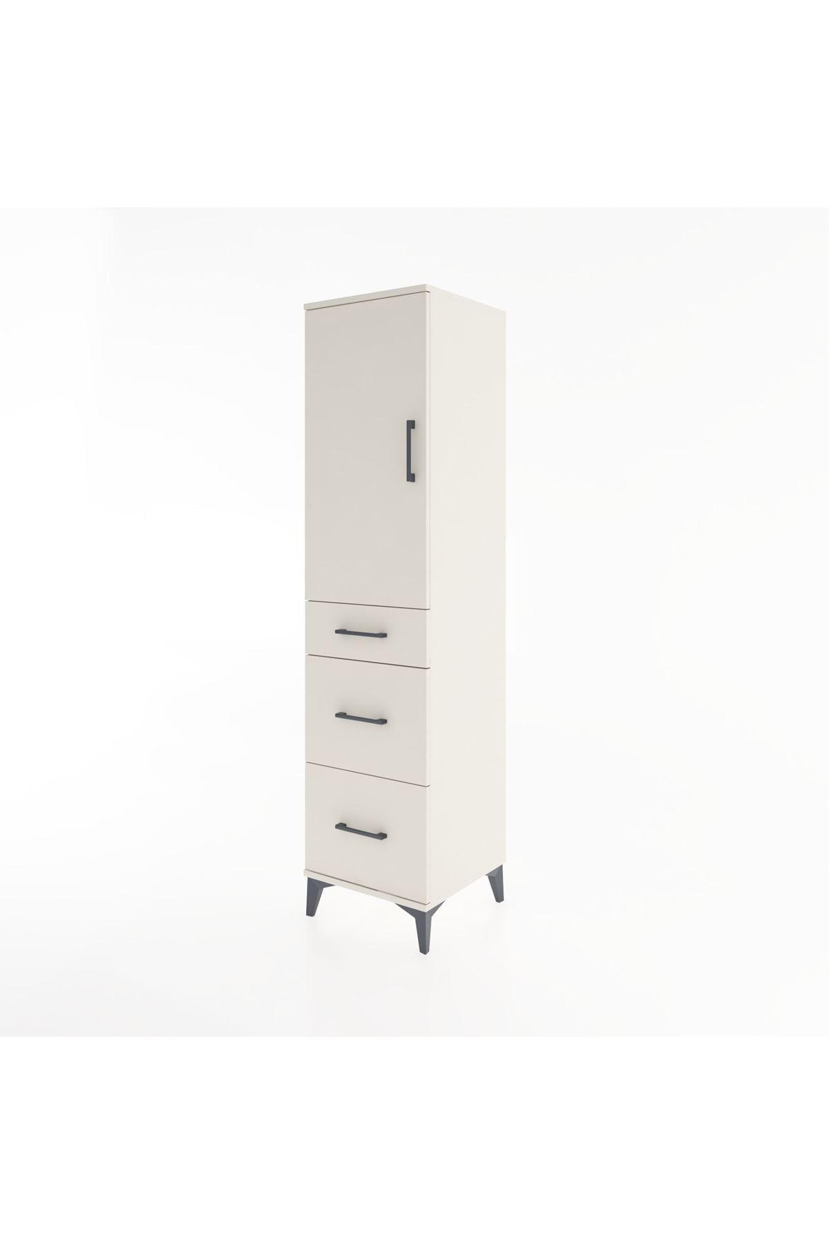 Hyperion Dolap 2 Raflı 3 Çekmeceli Tek Kapaklı 44x44x182 - S55M020V1B