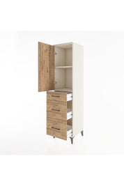 Hyperion Dolap 2 Raflı 3 Çekmeceli Tek Kapaklı 44x44x182 - S55M020V3B