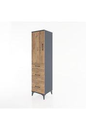 Hyperion Dolap 2 Raflı 3 Çekmeceli Tek Kapaklı 44x44x182 - S55M020V6B