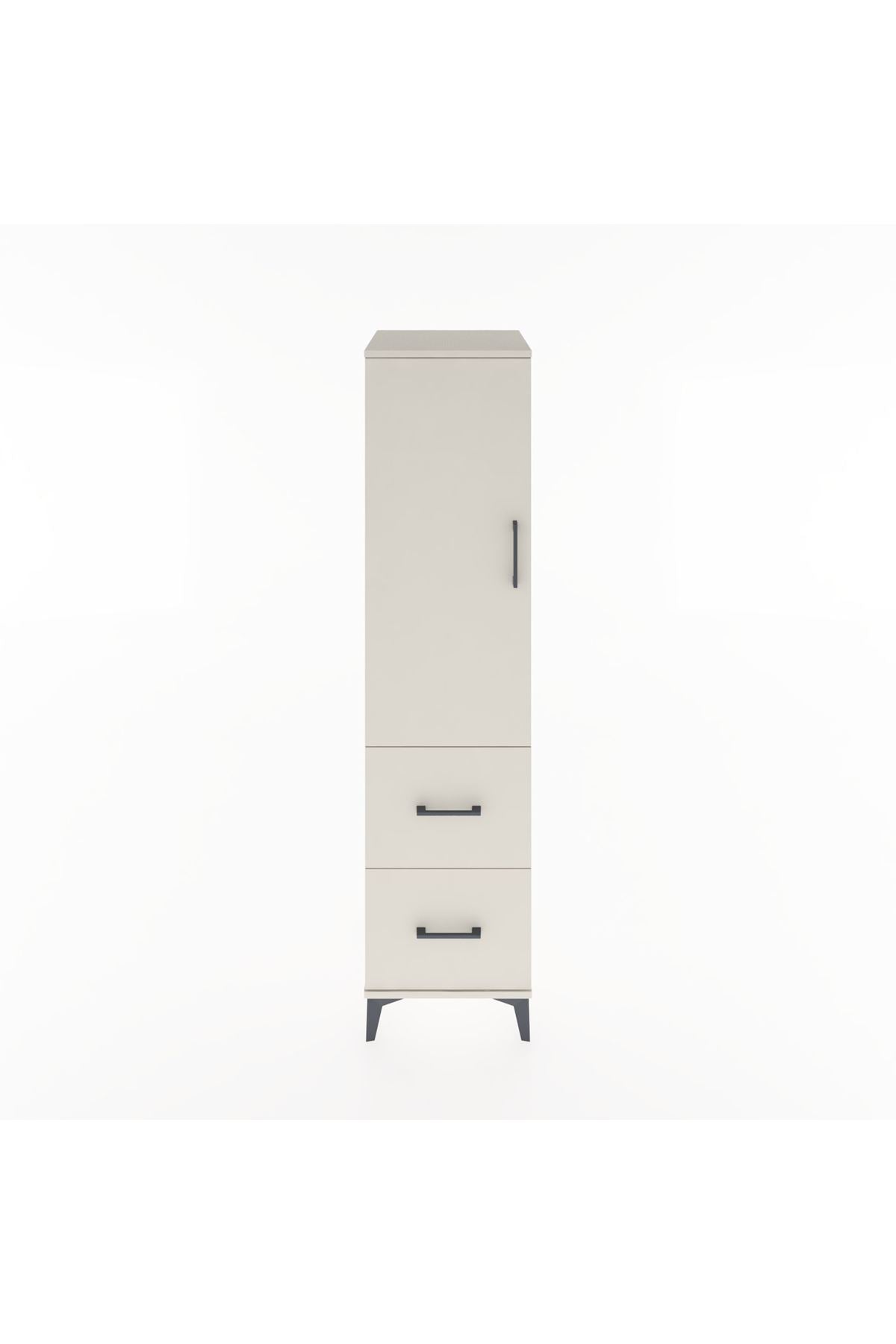 Hyperion Dolap 3 Raflı 2 Çekmeceli Tek Kapaklı 44x44x182 - S55M021V1B