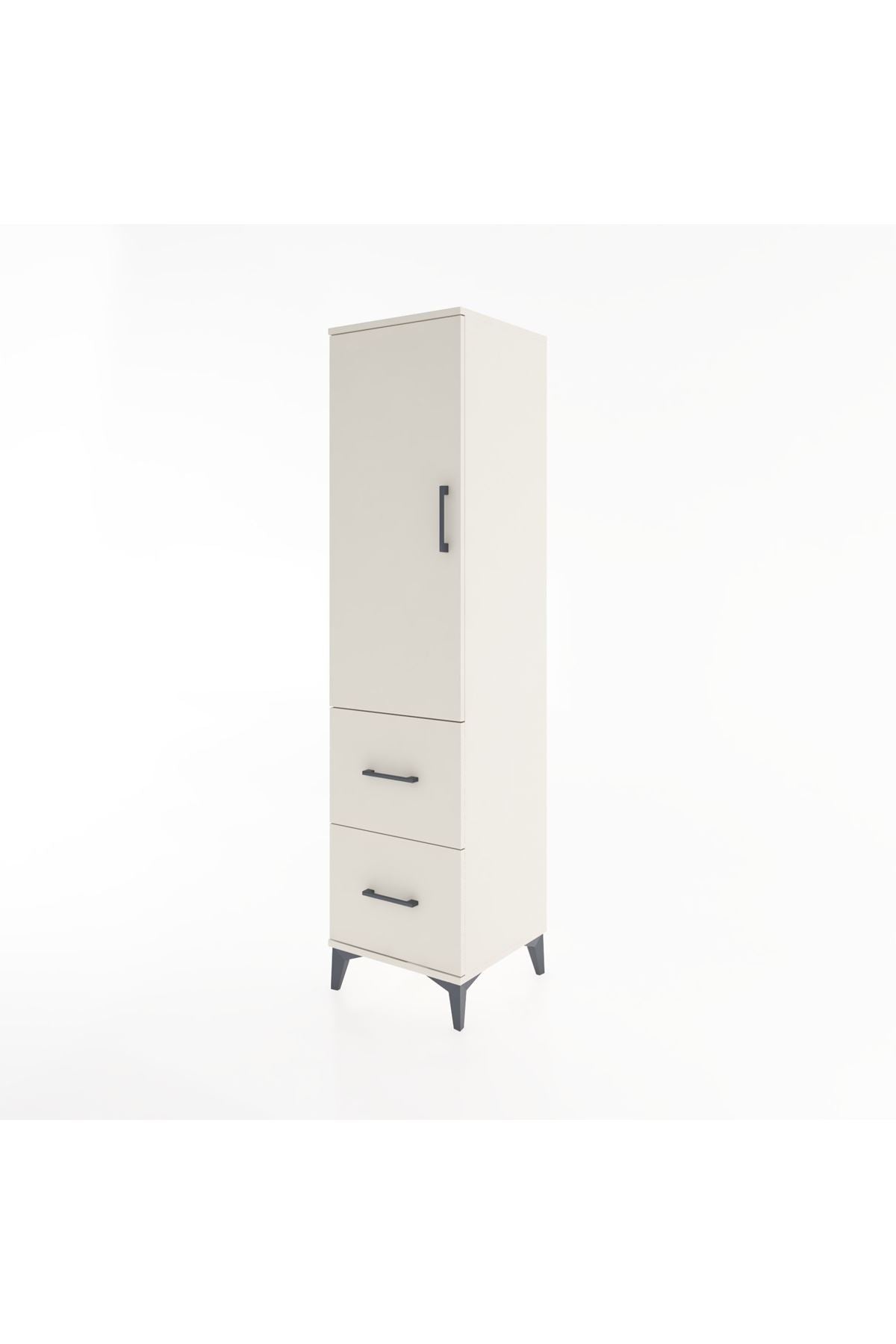 Hyperion Dolap 3 Raflı 2 Çekmeceli Tek Kapaklı 44x44x182 - S55M021V1B