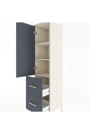 Hyperion Dolap 3 Raflı 2 Çekmeceli Tek Kapaklı 44x44x182 - S55M021V2B