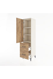 Hyperion Dolap 3 Raflı 2 Çekmeceli Tek Kapaklı 44x44x182 - S55M021V3B