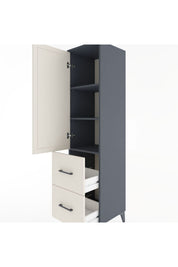 Hyperion Dolap 3 Raflı 2 Çekmeceli Tek Kapaklı 44x44x182 - S55M021V4B