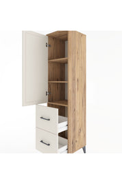 Hyperion Dolap 3 Raflı 2 Çekmeceli Tek Kapaklı 44x44x182 - S55M021V7B