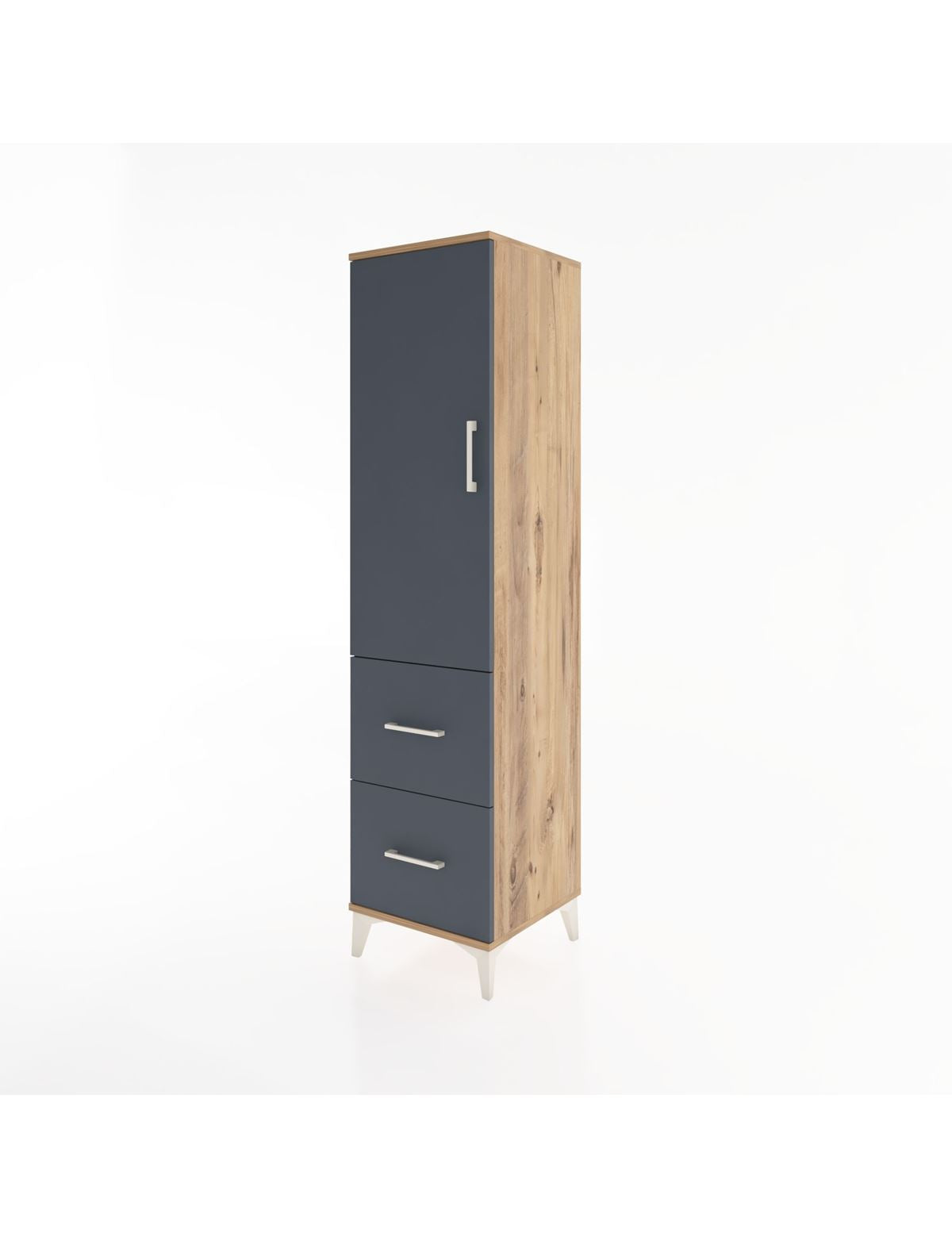 Hyperion Dolap 3 Raflı 2 Çekmeceli Tek Kapaklı 44x44x182 - S55M021V8B