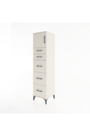 Hyperion Dolap Tek Raflı 5 Çekmeceli Tek Kapaklı 44x44x182 - S55M022V1B